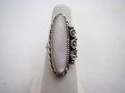 Vintage Navajo Southwest Sterling Tall Pale Pink Mop Flower Ring Sz  5 5 6 4g