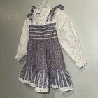 3t Vtg Cottage Core Prairie Dress Floral Lace Cottagecore Prairie Youngland