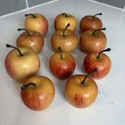 Lot Of 11 Small Red Fake Apples Fruit Faux Artificial Home D  cor Realistic Props