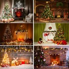 Christmas Tree Photography Background Stage Backdrop Festival New Year Decor