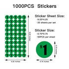 Dugutul 1000 Pcs  1 Colorcoded Price Stickers For Garage Sale And Flea Market   