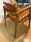 Vintage Mid-century Modern Walnut Office Chair - 1960s Era Excellent C