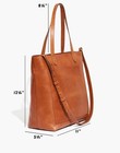 Madewell The Zip-top Medium Transport Tote In English Saddle Brown Nwt