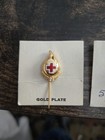 Vintage Lot Of 5 Red Cross Gallon Blood Donation Pins Gold Plated Lapel Pins 