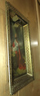 Vintage Jesus Praying Lighted Picture Metal Filigree Brass Tone Wall Table Top