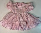 Vintage Full Circle Toddler Pageant Fancy Dress Pink Ruffled Layered Lacy 12 Mo