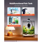 Uimoso 5 Gal Glass Aquarium Self Cleaning Fish Tank Kit Led Light 3 Color Smart