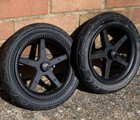 2x  pair  Bugaboo Cameleon 3 Foam Rear Wheels  2x Replacement Back Tyres   Axles