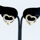 Tiffany   Co  Open Heart Earrings 18k Yellow Gold