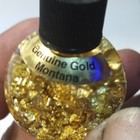 Montana Genuine Gold Nugget Souvenir Bottle With Cowboy Figurine Top