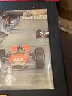 Vintage 1968 Lotus Ford Graham Hill Original Poster Formula Gran Prix