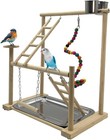 Parrots Playground  Bird Play Gym Wood Perch Stand Colours Revolving Climb La   