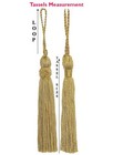 3 Inch Long Metallic Tassel With 2-inch Loop - Pack Of 5 Pieces