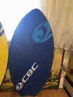 Lot Of 2 Two Cbc Skimboard 35    X 18 5    Wooden Blue   Yellow