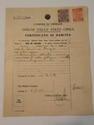 1955 Venice Birth Certificate     Comune Di Venezia  Stamps   Handwritten Details