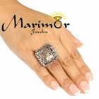 High Polished 25mm Wide Square Stainless Steel 316 Fashion Ring Women s Sz 5-10