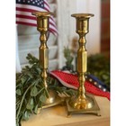 Brass Candlesticks   Set Of Two   Vintage Candlesticks   Vintage Brass