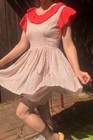 1920 s Cotton Two Piece Costume Polka Dot Clown Top And Bloomer Set