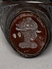 Original Ancient Roman Signet Ring With Soldier With Helmet Carved In Carnelian