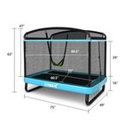 6ft Recreational Kids Trampoline W swing Safety Enclosure Indoor outdoor Blue