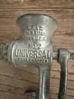 Vtg Universal No 2 Food Grinder Chopper  Meat Hand Crank Table Mount Made In Usa