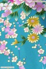 Japanese Short Yukata Kimono Women Peony   Orchis Cotton Robe Made In Japan