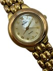 Vintage Peugeot Watch Women 26mm Gold Tone Mop Dial New Battery 7 5   