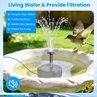 7w Solar Fountain Pump With 3600mah Battery Backup   Pond Filter 
