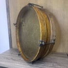 Antique 1800s Wood Drum Wooden Unbranded Unknown Maker 19 5    Natural Material