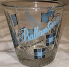 Vtg Scotch Whiskey Glass Mcm Mid Century Modern Art Logo Whisky Tumbler Scotland