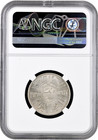 Iraq 50 Fils Ah 1357  1938  I  Ngc Ms63   king Ghazi I  1933 - 1939   Silver