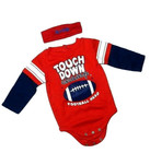 Kidgets Snap Suit Size 6-9 M   Head Warmer Football Long Sleeve Touchdown