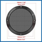 A Absopro 2pcs 6 5 Inch Metal Glossy Audio Speaker Cover Mesh Inch  Black