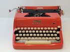 Vintage 1956 Royal Quiet De Luxe  Red Typewriter With Case