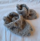 Infant Little Dino Feet Gray Slippers 0-3 Month Baby Booties Hook And Loop