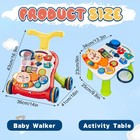 3 In 1 Baby Walker Activity Center Sit To Stand Learning Music Toddler 12 m