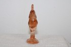 Pink Depression Style Glass Rooster Chicken Figurine Vintage Style Farmhouse