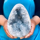 3 8lb Natural Blue Celestite Geode Quartz Crystal Mineral Specimen Healing