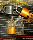 2 Small    Padlocks  20 Mm Mini Brass Tiny   Locks Keyed  Alike  With 4 Keys   