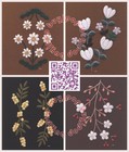 Japanese Embroidery Craft Pattern Book Kalocsa Embroidery Four Season Flower
