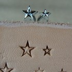 Craft Japan -  z609 z610 Small 5-point Star Stamp Set  2 Leather Stamping Tools 