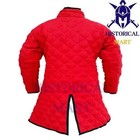 Medieval Thick Padded Red Gambeson Costumes Suit Of Armor For Theater Sca Larp