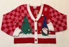 Ugly Christmas Sweater Knit By Major Major Holiday Tree   Elf   Womens Xl