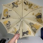 Adult Vintage Kitty Cat Umbrella By Farm Art Push Button Release