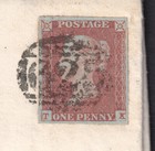 1841 Sg8 1d Red Brown Plate 85 Cover Portsmouth London Blue Cds  tk 