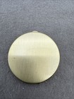 Vintage Round Gold-tone Floral Powder Compact