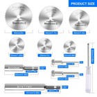 11 Pcs Rotary Drill Saw Blades  6 Mini Circular Blades With 2 Silver