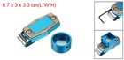 Round Billiard Pool Magnetic Cue Chalk Holder With Belt Clip Blue Brown