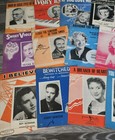 Bundle Job Lot Of 18 Vintage Piano Sheet Music Popular Radio Pieces 1940s 1950s