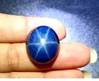 Natural Blue Star Sapphire 10 Ct Certified Oval Cabochon Loose Gemstone